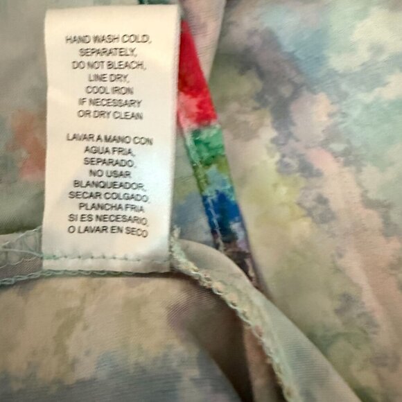 Nicole Miller New York Multicolor Halter Maxi Dress M Polyester Blend Boho Beach - Picture 15 of 16